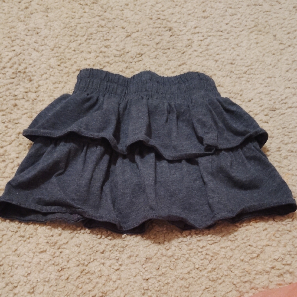 Women's Ruffled Gray Skirt
